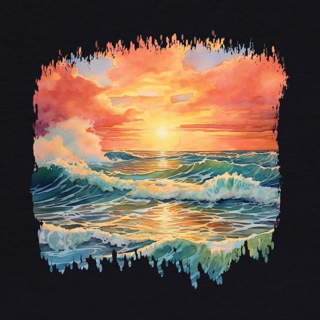 Watercolor Sunset by shipwrecked2020